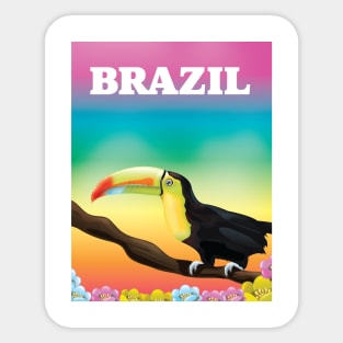 Brazil Toucan travel poster Sticker